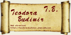 Teodora Budimir vizit kartica